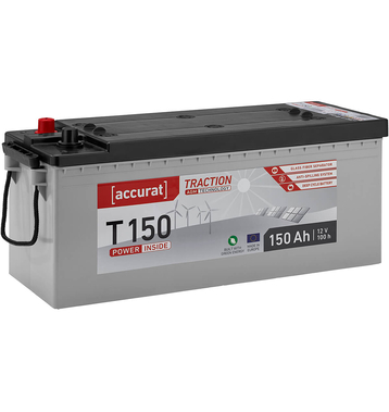 Accurat Traction T150 AGM Versorgungsbatterie 150Ah (USt-befreit nach 12 Abs.3 Nr. 1 S.1 UStG)